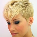 Long bangs with shorter sides on the pixie